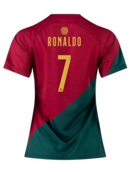 Portugal Cristiano Ronaldo #7 Heimtrikot für Frauen WM 2022 Kurzarm